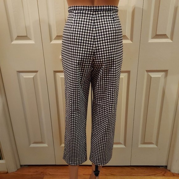 NEW White Stag Navy/White Gingham Capris Size 6 - Picture 4 of 5